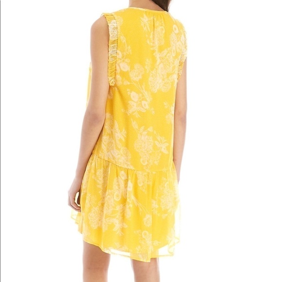 Kaari Blue Keyhole Sleeveless Peasant Summer Dress Small Wedding Spring Lemon - Picture 2 of 8